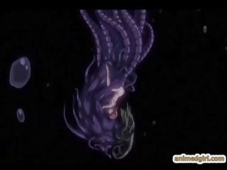 Pleasant anime vysokoškoláčky prichytené a cvičené podľa tentacles ozruta