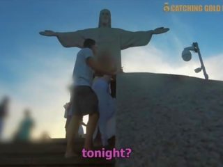 Extraordinary adulti clip con un brasiliano slattern raccolto su da cristo il redeemer in rio de janeiro