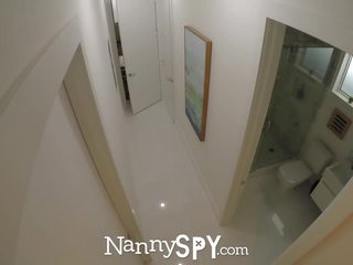 NannySpy Sneaky nanny Anastasia Knight new years eve fuck by HUGE prick