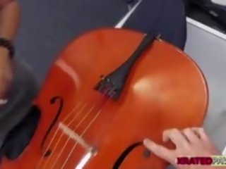 Beguiling musician gets fucked hardcore in the kantor secretly