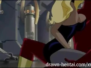 Justice league hentai - canary fucked lược trong một đèn flash